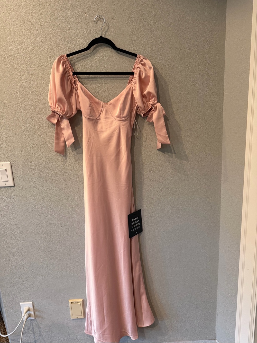 Lulu's Blush Pink Puff-Sleeve Maxi Dress